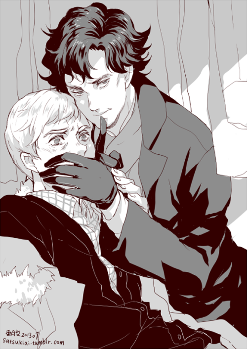 satsukiai: I also like drawing johnlock(´･ω･｀)hope you like them..！and I‘m so exci