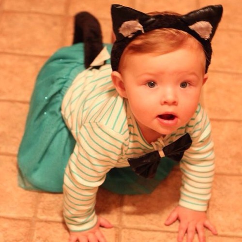 Happy Halloween from Little Cat A #meow #happyhalloween #cutebaby #momlife