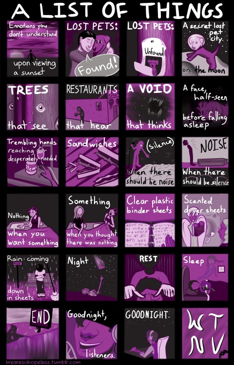 official-nightvaleradio: A list of things