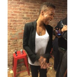 teamoitnb:  I know you are Poussey lovers, too. So here’s your gift. Isn’t she adorable? #poussey #samirawiley #oitnb #latergram  (at tumblr HQ)
