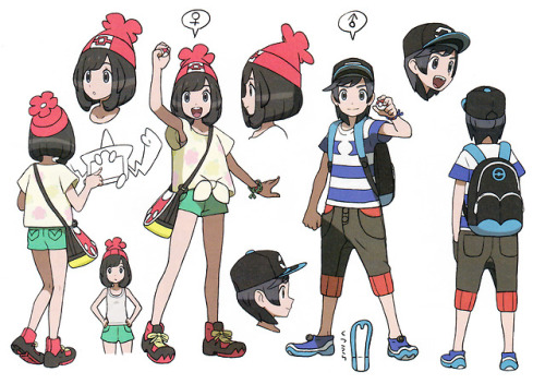 jiggabooie: Pokemon Sun / Moon Protagonist High Resolution Concept artwork from Pokemon Ultra Sun an