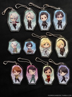 yoimerchandise: YOI x F.Heart Eformed Kime!tto Acrylic Ballchains Original Release Date:May 2017 Featured Characters (8 Total):Viktor (Original   Animate Exclusive Versions), Makkachin, Yuuri (Original   AmiAmi Exclusive Versions), Yuri, Guang Hong,