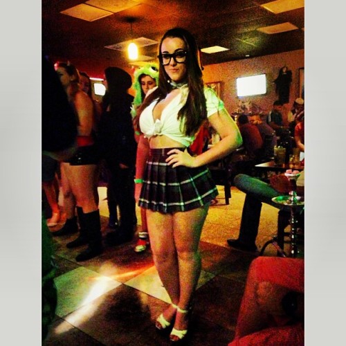 tiffany-cappotelli: Lastnight, Feelin a lil fiesty #halloween #schoolgirl #whitegirl #glasses #fiest