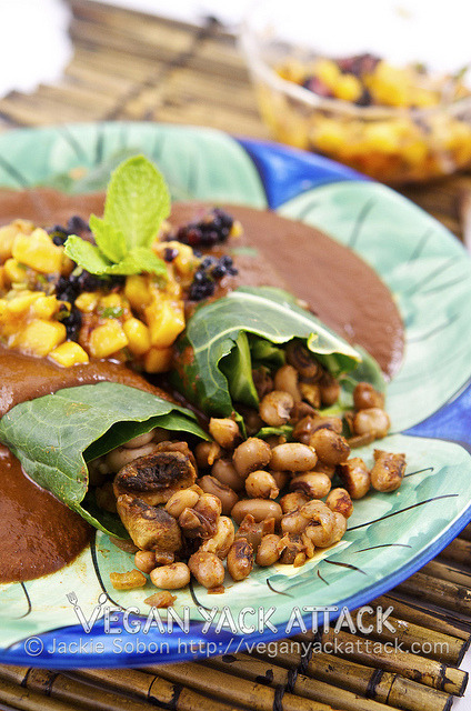 alloftheveganfood:  Vegan Salsa Entree Round Up Bean-Stuffed Deep Fried Jalapeños