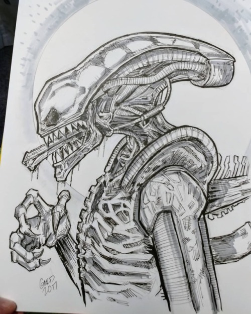 Sketched Alien on Christmas because that&rsquo;s how I roll&hellip;lol Merry Christmas!  #al