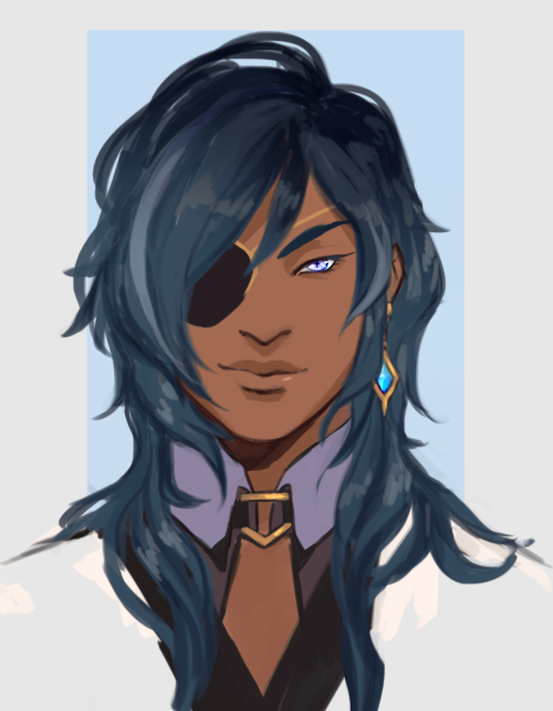 riessene: I saw a couple of Kaeya with his hair down pics and went feral