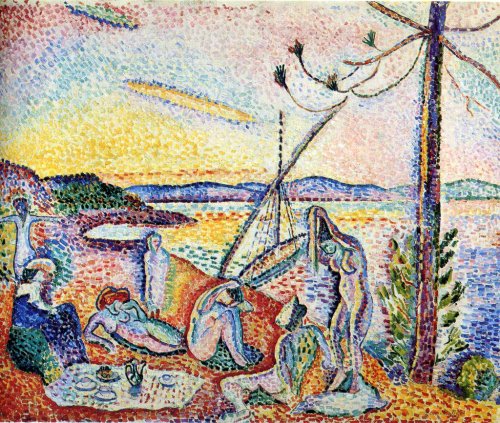 learnarthistory:  Luxury, Serenity and Pleasure by Henri Matisse (1905) #pointillism #art t.
