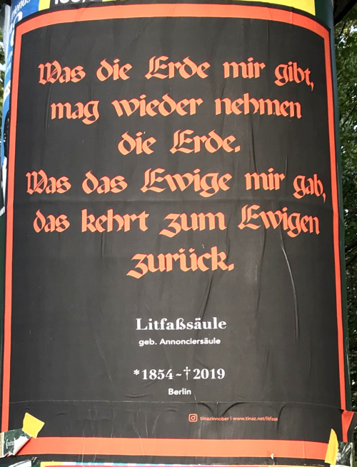 Litfaßsäule – found in Prenzlauer Berg