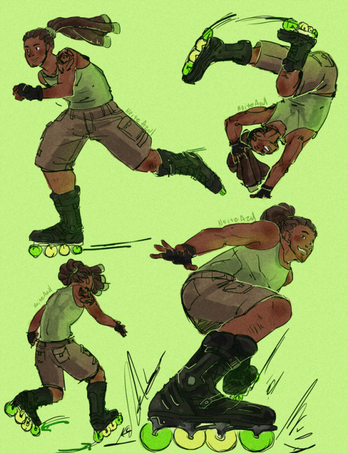 noiteazul:Poses practice - Lúcio + Inline SkatingMaybe I’ll try animation… sometime….