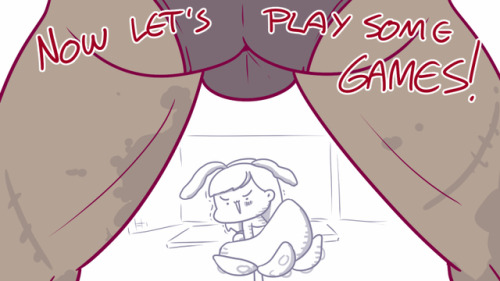 nalintant:  Gabe and Jack have bunny suite laying around because….reasons….Halloween is scary.My Bean Pillow are now in the shop for pre-order!!!For more info click HERE