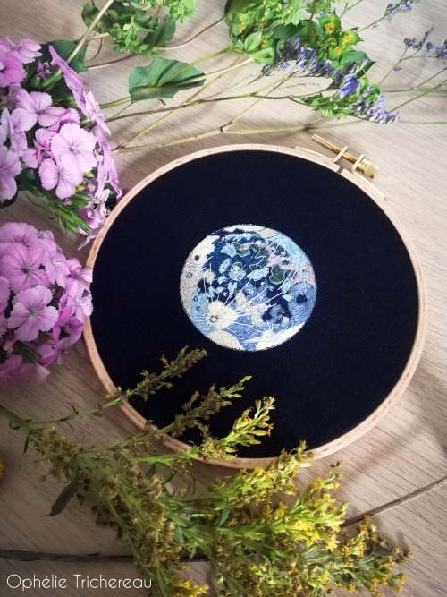  “Moon pattern”My embroidery pattern of the Moon is now available on my Etsy shop Its a 