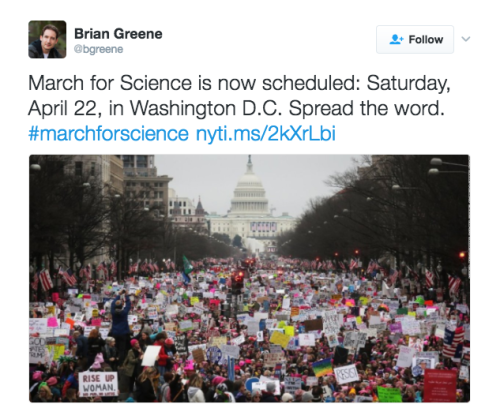 drsilverfish: refinery29: The date for the Science March on Washington (and like a billion other pla