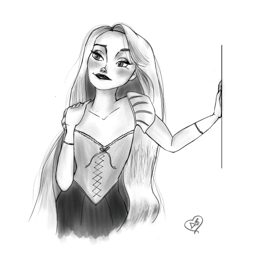 I lied, last minute I decided to draw a quick sketch of Rapunzel ✨ Also, I’m shocked that this is th