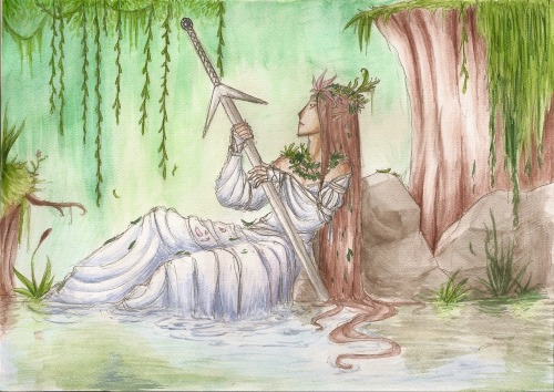 sir-dullahan:Lady of the LakeMy try on the very popular subject. Always wanted to draw/paint/digital