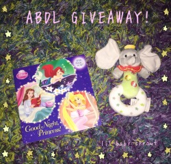 lil-baby-sprout:  ❤ ABDL GIVEAWAY ❤   hello my lovely followers !  i decided to hold a giveaway to thank you all for being so lovely ! (✿ヘᴥヘ)   you’ll get:  one surprise diaper (size s, m, or l)  one plush dumbo rattle  one disney