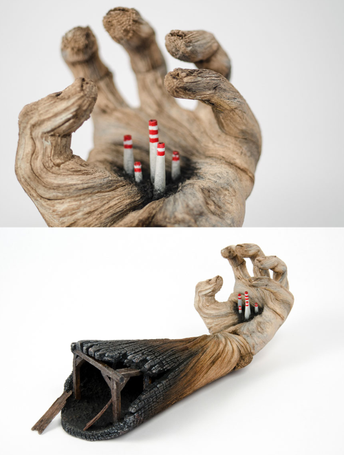 sffan: culturenlifestyle: Impressive Ceramic Sculptures by Christopher David White Look Like Wood Sc