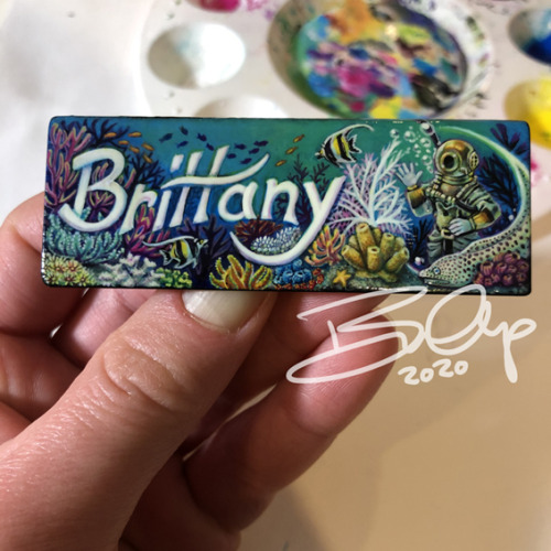 Another Starbucks name tag that was just…way too fun to do.  Process shots available for publ