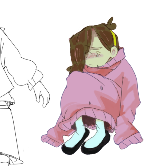 a mabel in sweater town because shes feeling down 