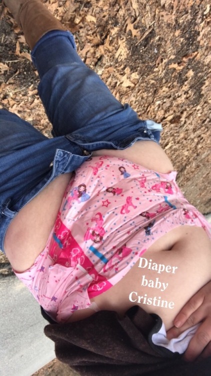 diaperbabycristine: I went out to do some errands and I put a diaper on before I left and I wore my 