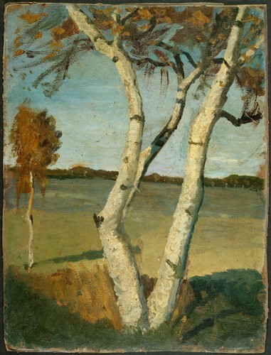 Birch Tree in a Landscape, Paula Modersohn-Becker, 1899, Harvard Art MuseumsHarvard Art Museums/Busc