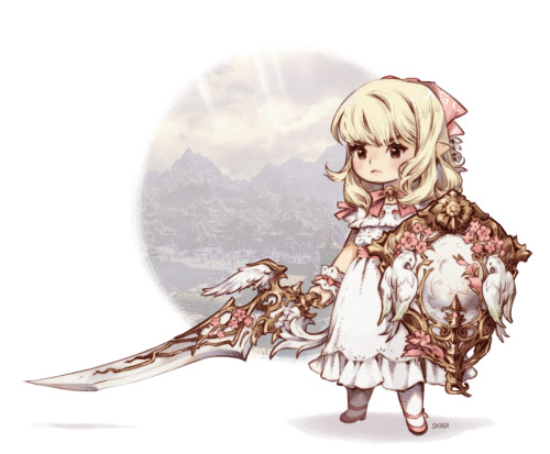 So, I&rsquo;ve been playing a lot of FFXIV recently&hellip; tiniest potato paladin! 