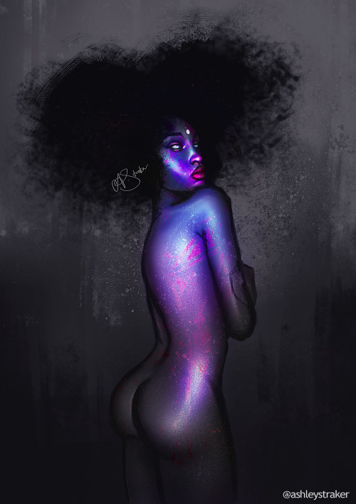 ashleystraker:  Pure melanin ✨ (Study painting) https://www.instagram.com/ashleystraker 
