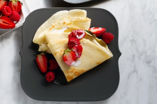 thefoodshow:  Crepes With Meyer Lemon Curd and Berries
