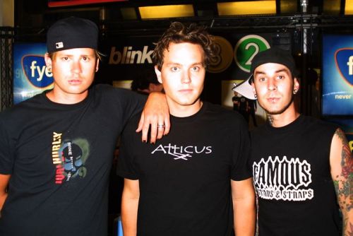 Blink-182 in-store to promote Take Off Your Pants and Jacket.June 12, 2001.