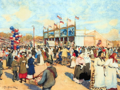 Festivities on the Field Devichye, 1947, Konstantin YuonMedium: oil,canvas