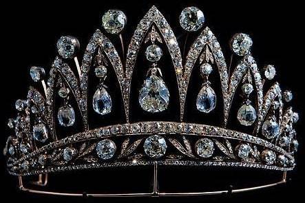 ROYAL JEWELS - Empress Josephine’s Diamond Tiara, created by Fabergé c. 1890. The stunning briolette