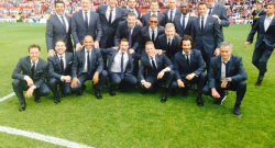 Gorgeousaramis:  From Nicky Byrne Twitter. Santiago With Row Team Pre-Match. 