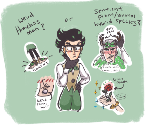 some cursed verdant skin thoughts that plagued me since ive been doodling so many of them lately