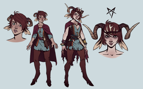 Recent commission of an Faun Warlock for a before and after (or gradual transition) after she accept