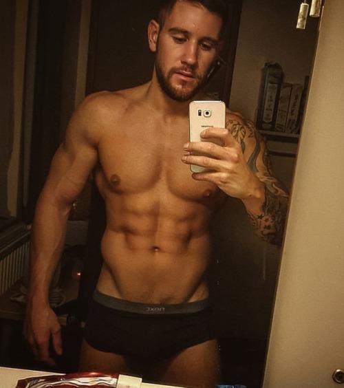 sprinkledpeen: Mike Hall Tattoos ☑️Six pack ☑️Attractive ☑️English boxers ☑️