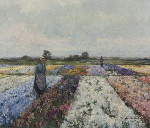 Flower field in full bloom   -   German GrobeGerman, 1857-1938Oil on canvas 82 x 97 cm
