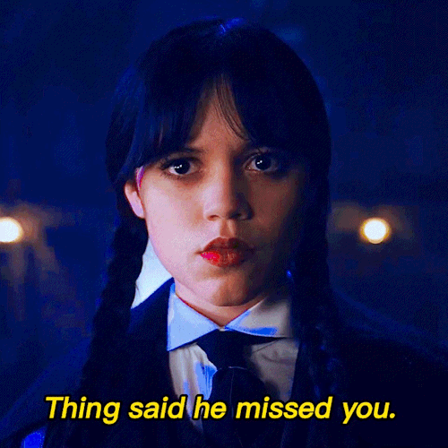 Wednesday And Enid Trying To Be Low-key About Missing Each Other And Absolutely Failing. 