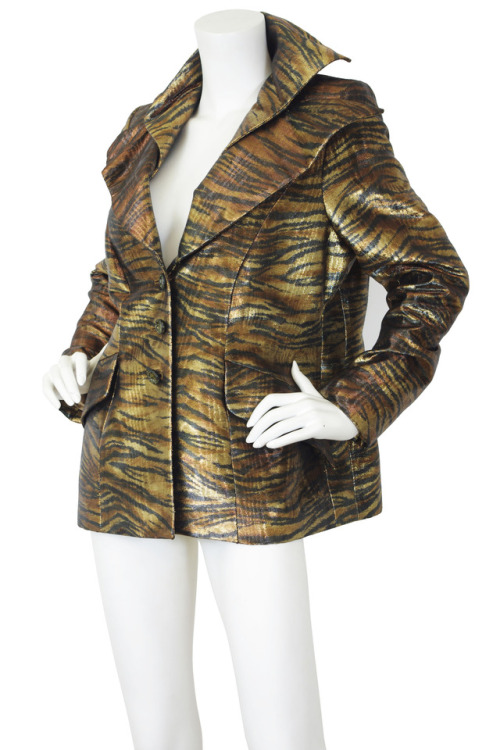 Christian Lacroix 1980s Metallic Tiger Striped JacketAvailable on Featherstone Vintage