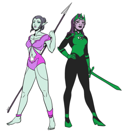 belorin:practicing drawing girls.Ghia’ta and Iolande from GLTAS. 