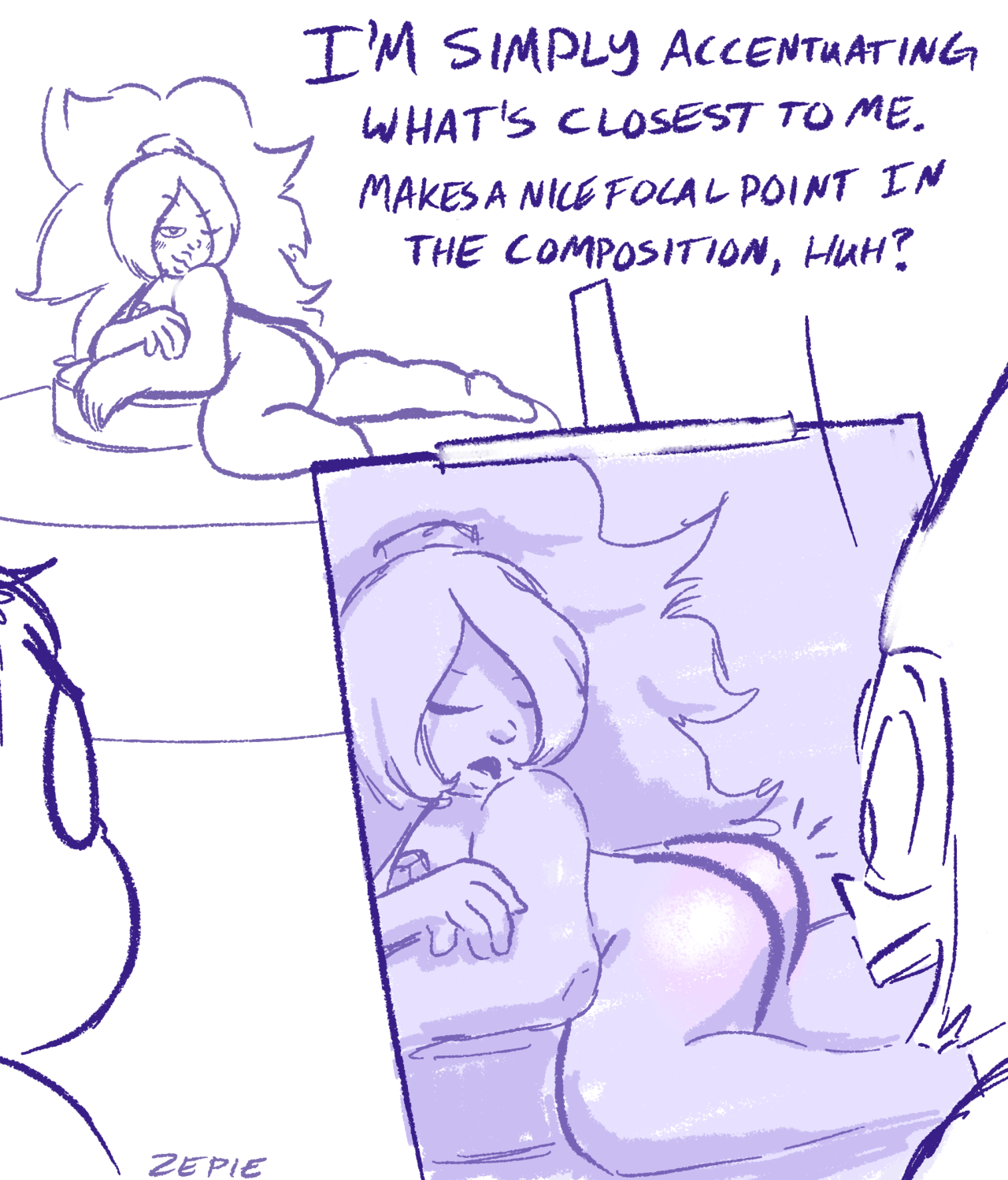 Lapis and Peri as the stressed art students because thats exactly what they are