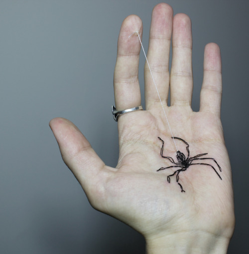 adipocere:Hand embroidery on skin, 96 stitches. cool AND terrifying my fave