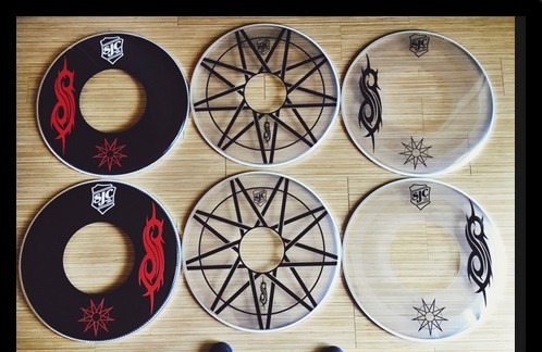 ink-metal-art:  SlipKnoT tour drumheads