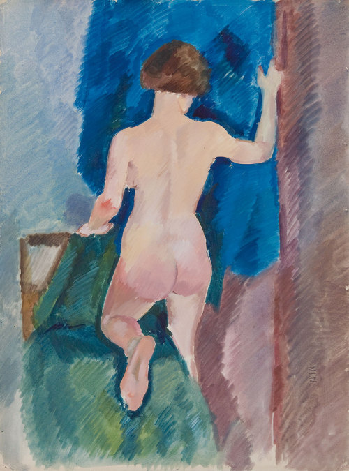 youcannottakeitwithyou:Nikolai Tyrsa (Russian, 1887-1942)Nude model from the back, 1934