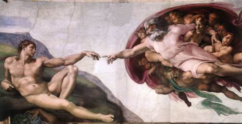 bitter69uk:Michelangelo’s The Creation of Adam (1510) / Divine and Graces Jones (1978)