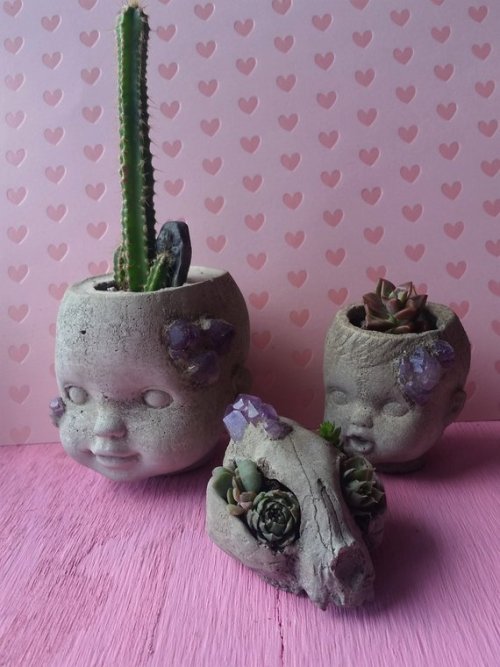 Baby Doll Head Planter //PastelAlienShop