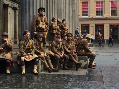 radegundis:positive-affirmation:#WeAreHere: WWI ‘soldiers’ appear across UK in moving and powerful t
