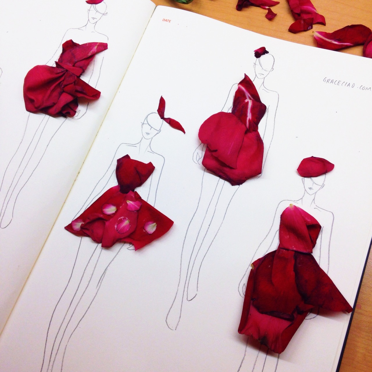 fashionaryhand:  Creative Fashionary sketches by Grace Ciao Grace is a fashion illustrator