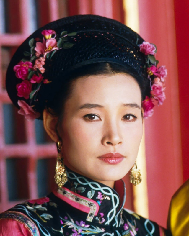 Joan Chen on the set of 'The Last Emperor