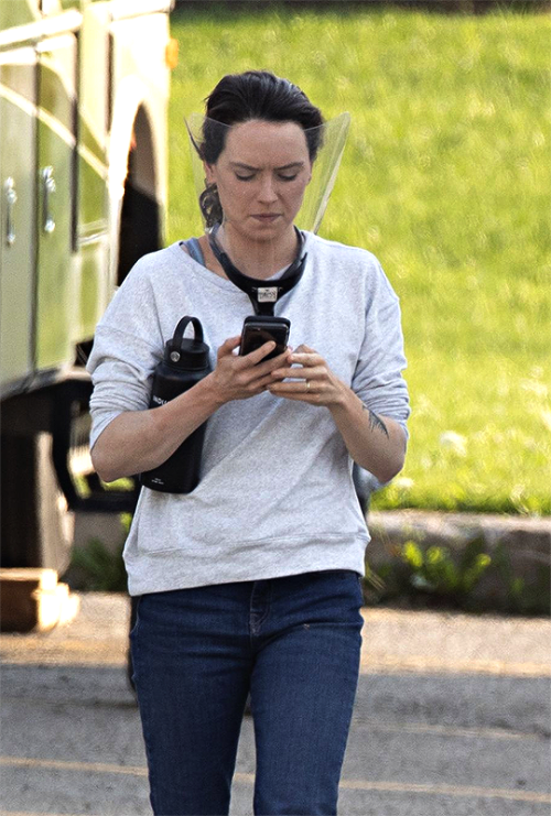 Daisy on set of The Marsh King’s Daughter