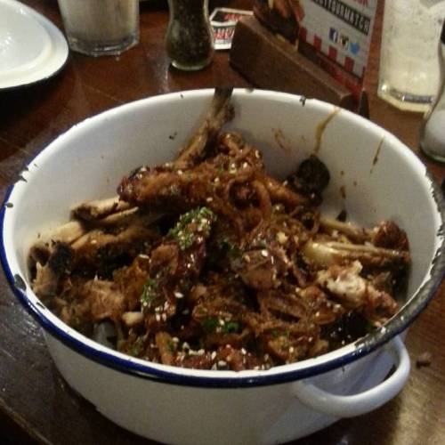 The starter.. bucket of bones! #tgif #tgi #wings #ribs #Chicken #iifym #flexibledieting #fitfam #fit