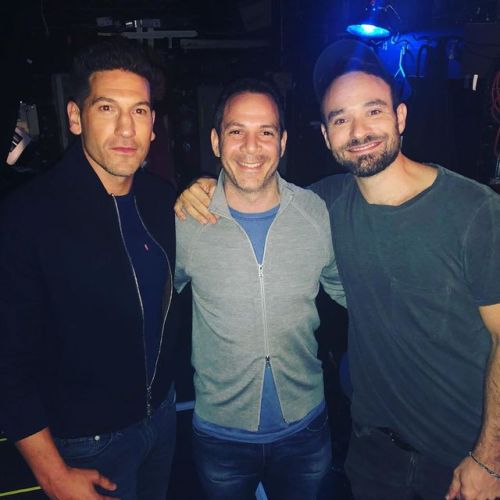 kteague - Jon Bernthal and Charlie Cox backstage of Betrayal on...